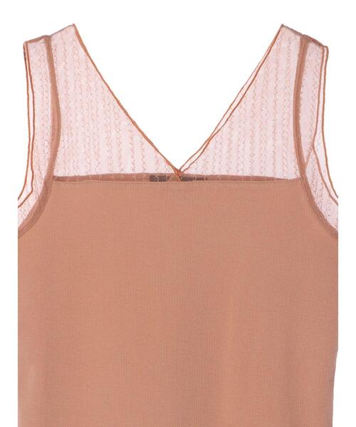 Sugar spoon（シュガースプーン）の「・SUGAR SPOON チュールキリカエタンク＊（タンクトップ・レディース・オフホワイト/ベージュ/オレンジ/ライトグレー/チャコールグレー/ブラック・FREE）」の22枚目の写真