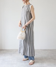 リネンライクストライプジレ