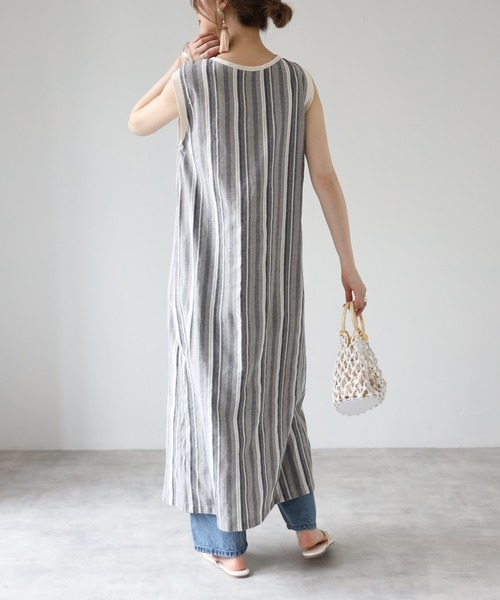 ZOZOTOWN完売品 Louiosy【大きいサイズ】リネンライクワンピース 大きいサイズ】リネンライクワンピース（ワンピース）｜Louiosy