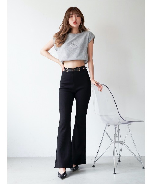 Darich(ダーリッチ)の「エンボスポイントスウェットトップス(スウェット・レディース・ピンク/ブラック/グレー/アイボリー・FREE)」の6枚目の写真