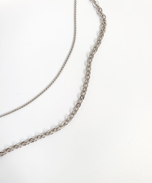 CEMONEMO（セモネモ）の「エリザベスコイン ミックスチェーン ２連ネックレス（ネックレス・レディース・ゴールド/シルバー・FREE）」の3枚目の写真