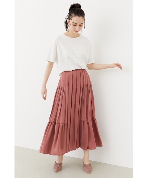 rienda（リエンダ）の「サイドプリーツティアードスカート（スカート  