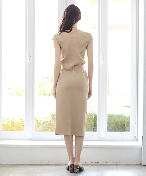 Julia Boutique（ジュリアブティック）の「2WAYネックニット+タイトスカートセットアップ/21130（アンサンブル・レディース・ブラック/ベージュ/パープル・ONE）」の14枚目の写真