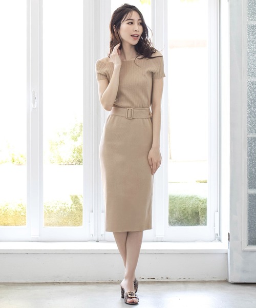 Julia Boutique（ジュリアブティック）の「2WAYネックニット+タイトスカートセットアップ/21130（アンサンブル・レディース・ブラック/ベージュ/パープル・ONE）」の17枚目の写真