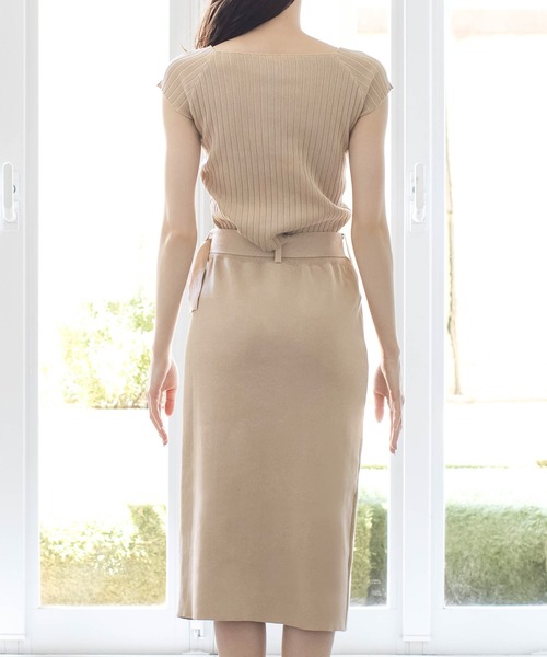 Julia Boutique（ジュリアブティック）の「2WAYネックニット+タイトスカートセットアップ/21130（アンサンブル・レディース・ブラック/ベージュ/パープル・ONE）」の8枚目の写真