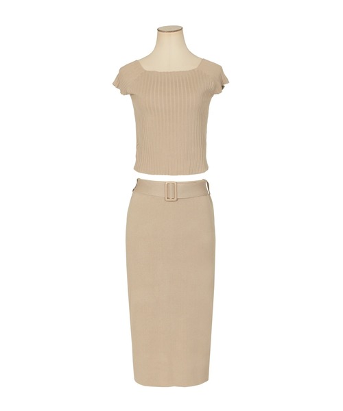 Julia Boutique（ジュリアブティック）の「2WAYネックニット+タイトスカートセットアップ/21130（アンサンブル・レディース・ブラック/ベージュ/パープル・ONE）」の16枚目の写真