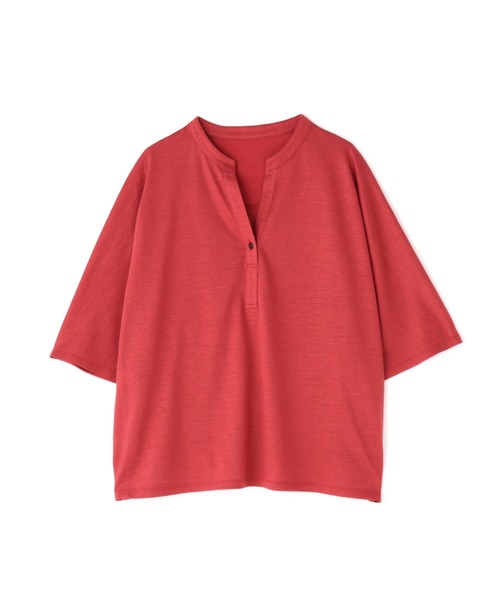 human woman(ヒューマンウーマン)の「ラミープレーティング天竺カットソートップス(Tシャツ/カットソー・レディース・グレー/グリーン/レッド・MEDIUM)」の11枚目の写真
