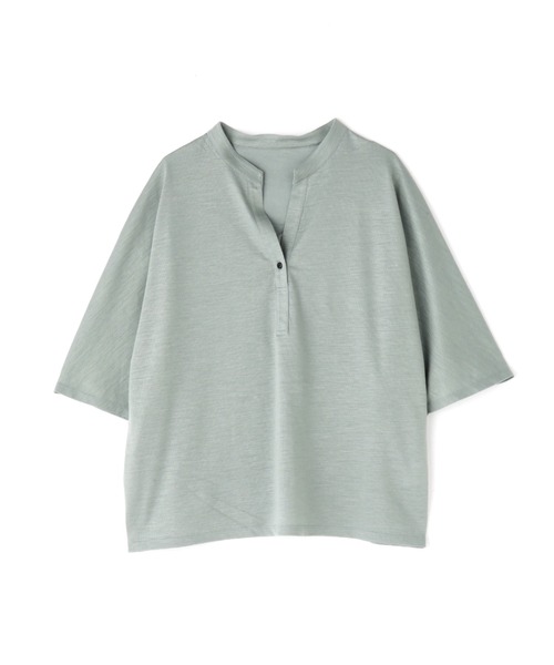 human woman(ヒューマンウーマン)の「ラミープレーティング天竺カットソートップス(Tシャツ/カットソー・レディース・グレー/グリーン/レッド・MEDIUM)」の10枚目の写真