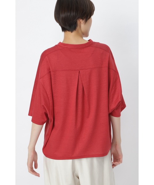 human woman(ヒューマンウーマン)の「ラミープレーティング天竺カットソートップス(Tシャツ/カットソー・レディース・グレー/グリーン/レッド・MEDIUM)」の17枚目の写真