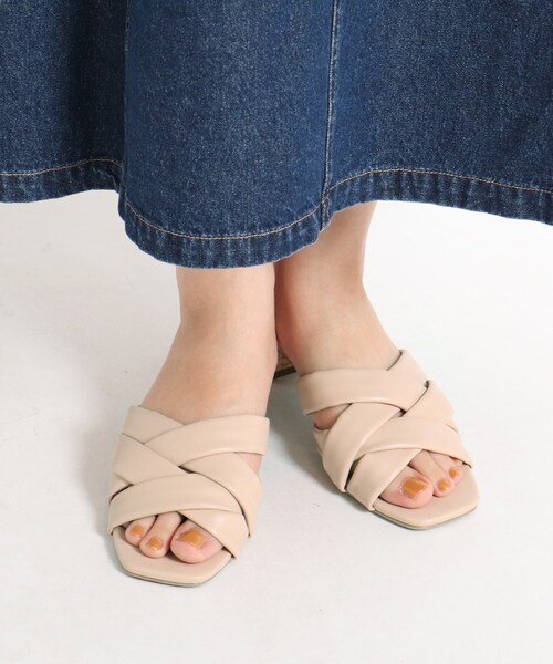 grove（グローブ）の「◆さしメッシュパデットサンダル30（サンダル・レディース・ブラック/ベージュ/オフホワイト・35/45）」の4枚目の写真