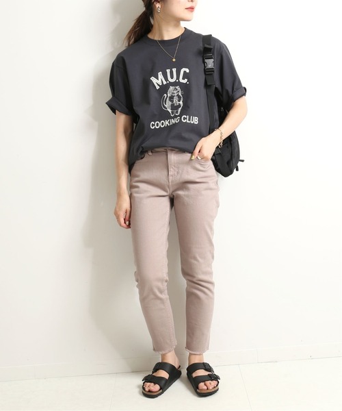 SLOBE IENA（スローブイエナ）の「【mucci/ムッチ】SLOBE別注プリントTシャツ【洗濯機洗い可】◆（Tシャツ/カットソー・レディース・カーキ/ベージュ/ブラック・FREE）」の11枚目の写真