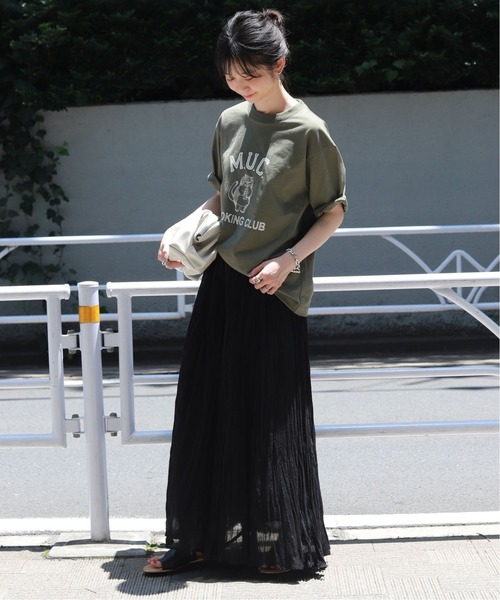 SLOBE IENA（スローブイエナ）の「【mucci/ムッチ】SLOBE別注プリントTシャツ【洗濯機洗い可】◆（Tシャツ/カットソー・レディース・カーキ/ベージュ/ブラック・FREE）」の4枚目の写真