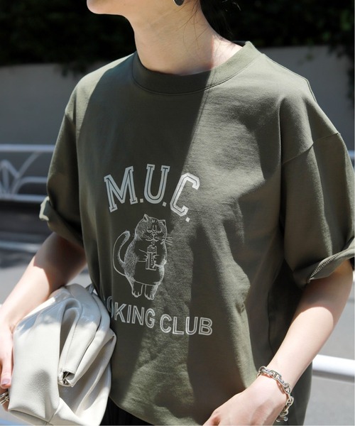 SLOBE IENA（スローブイエナ）の「【mucci/ムッチ】SLOBE別注プリントTシャツ【洗濯機洗い可】◆（Tシャツ/カットソー・レディース・カーキ/ベージュ/ブラック・FREE）」の5枚目の写真