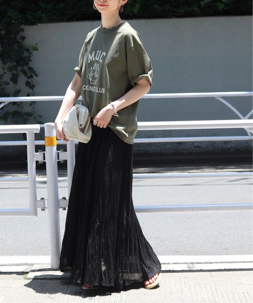 SLOBE IENA（スローブイエナ）の「【mucci/ムッチ】SLOBE別注プリントTシャツ【洗濯機洗い可】◆（Tシャツ/カットソー・レディース・カーキ/ベージュ/ブラック・FREE）」の7枚目の写真