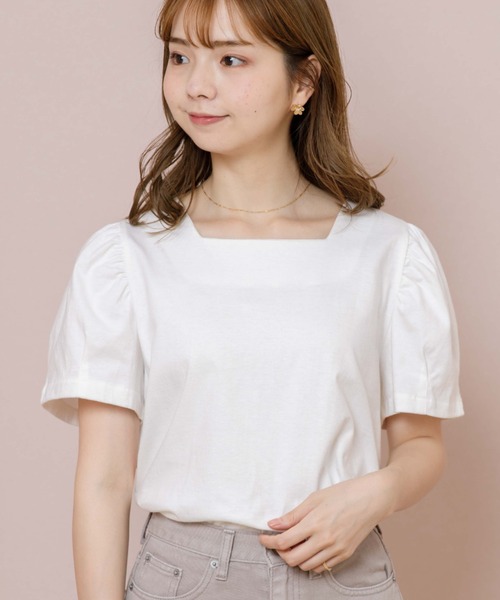 flower（フラワー）の「スウィートリボンティーズ（シャツ/ブラウス・レディース・ホワイト/ベージュ・FREE）」の2枚目の写真