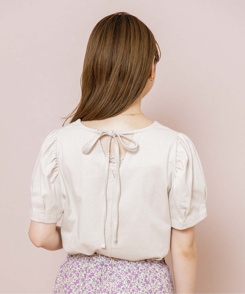 flower（フラワー）の「スウィートリボンティーズ（シャツ/ブラウス・レディース・ホワイト/ベージュ・FREE）」の5枚目の写真