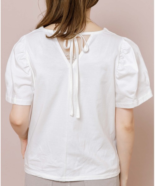 flower（フラワー）の「スウィートリボンティーズ（シャツ/ブラウス・レディース・ホワイト/ベージュ・FREE）」の12枚目の写真