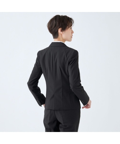 SUIT SELECT（スーツセレクト）の「【セットアップ対応】【SUIT SELECT × Samantha Thavasa】【おうちで洗えるストレッチ】2釦ジャケット/究極のブラック（スーツジャケット・レディース・ブラック・9号/11号/7号/5号/13号/15号）」の12枚目の写真