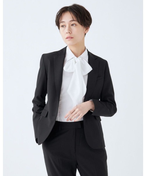 SUIT SELECT（スーツセレクト）の「【セットアップ対応】【SUIT SELECT × Samantha Thavasa】【おうちで洗えるストレッチ】2釦ジャケット/究極のブラック（スーツジャケット・レディース・ブラック・9号/11号/7号/5号/13号/15号）」の14枚目の写真