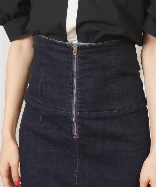 MIIA（ミーア）の「【ZOZO限定】レースアップマーメイドデニムスカート（デニムスカート・レディース・ブラック/インディゴブルー/ライトインディゴブルー・FREE）」の10枚目の写真