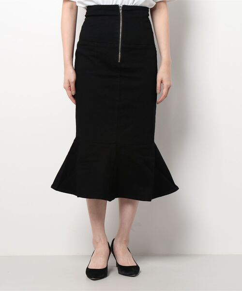 MIIA（ミーア）の「【ZOZO限定】レースアップマーメイドデニムスカート（デニムスカート・レディース・ブラック/インディゴブルー/ライトインディゴブルー・FREE）」の14枚目の写真