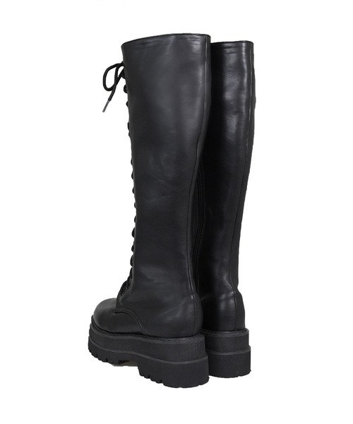 NOFALL（ノーフォール）の「トラックソールレースアップロングビガーブーツ（ブーツ・レディース・ホワイト/ブラック・LL/3L/S/M/L）」の10枚目の写真