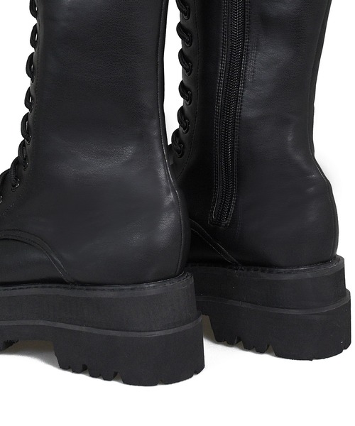 NOFALL（ノーフォール）の「トラックソールレースアップロングビガーブーツ（ブーツ・レディース・ホワイト/ブラック・LL/3L/S/M/L）」の11枚目の写真