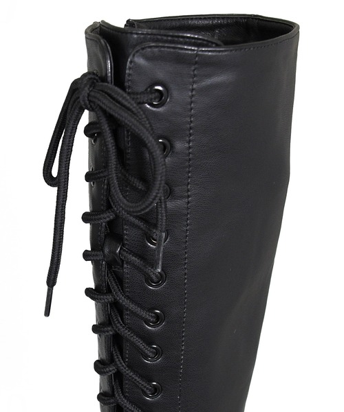 NOFALL（ノーフォール）の「トラックソールレースアップロングビガーブーツ（ブーツ・レディース・ホワイト/ブラック・LL/3L/S/M/L）」の4枚目の写真