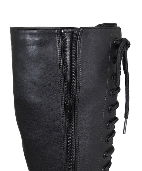 NOFALL（ノーフォール）の「トラックソールレースアップロングビガーブーツ（ブーツ・レディース・ホワイト/ブラック・LL/3L/S/M/L）」の5枚目の写真