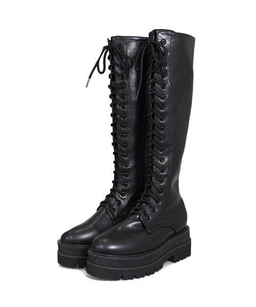 NOFALL（ノーフォール）の「トラックソールレースアップロングビガーブーツ（ブーツ・レディース・ホワイト/ブラック・LL/3L/S/M/L）」の13枚目の写真