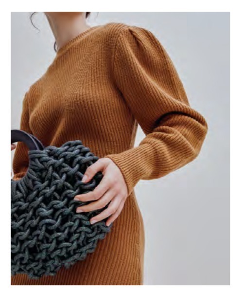 ALIENINA（アリエニーナ）の「【ALIENINA/アリエニーナ】ウッドハンドル ミニ コットン ロープバッグ（ハンドバッグ・レディース・ライトグレー/ベージュ/マスタード/チョコ・FREE）」の12枚目の写真