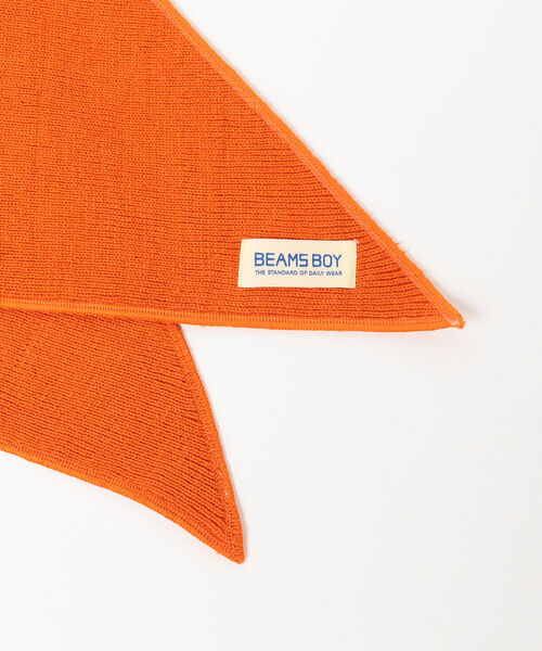 BEAMS BOY（ビームスボーイ）の「BEAMS BOY / リブ トライアングル マフラー（マフラー・レディース・グレー/オリーブ/オレンジ・ONE SIZE）」の8枚目の写真