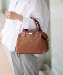 Daily russet | フェイクレザー型押し2wayボストンバッグ(S)(ボストンバッグ)