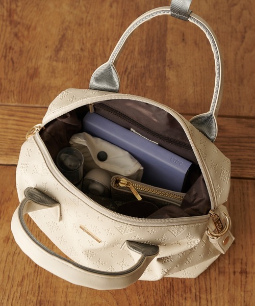 Daily russet(デイリー ラシット)の「フェイクレザー型押し2wayボストンバッグ(S)(ボストンバッグ・レディース・アイボリー/ブラック/ブラウン/グレイッシュベージュ/シルバー・FREE)」の16枚目の写真