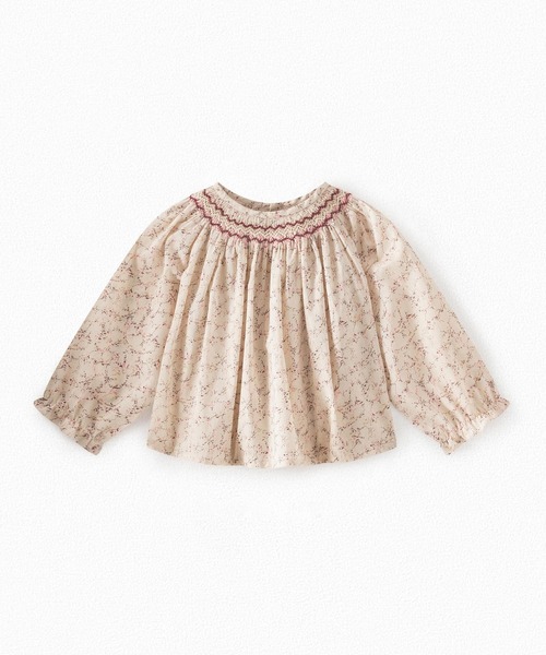 Bonpoint(ボンポワン)の「リバティ ペイズリー柄ブラウス(シャツ/ブラウス・キッズ・バイオレット/キナリ・90/80)」の2枚目の写真