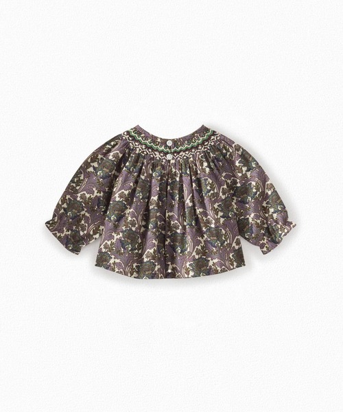 Bonpoint(ボンポワン)の「リバティ ペイズリー柄ブラウス(シャツ/ブラウス・キッズ・バイオレット/キナリ・90/80)」の5枚目の写真