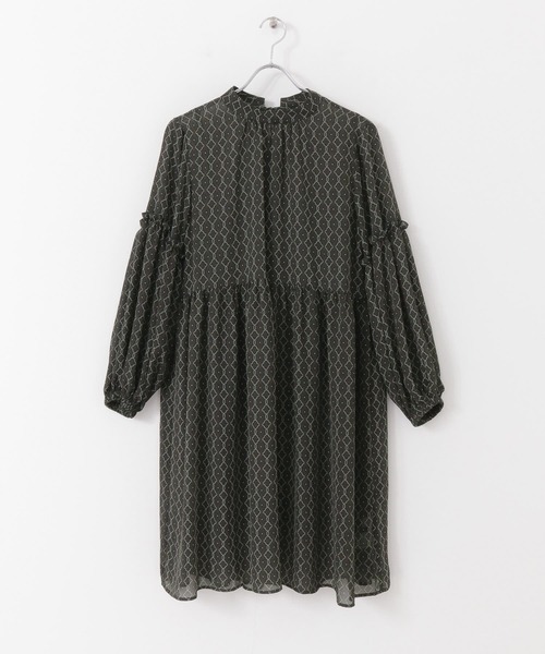 URBAN RESEARCH ROSSO（アーバンリサーチロッソ）の「ジオメトリックミニワンピース（ワンピース・レディース・ブラック/グリーン系その他・FREE）」の15枚目の写真