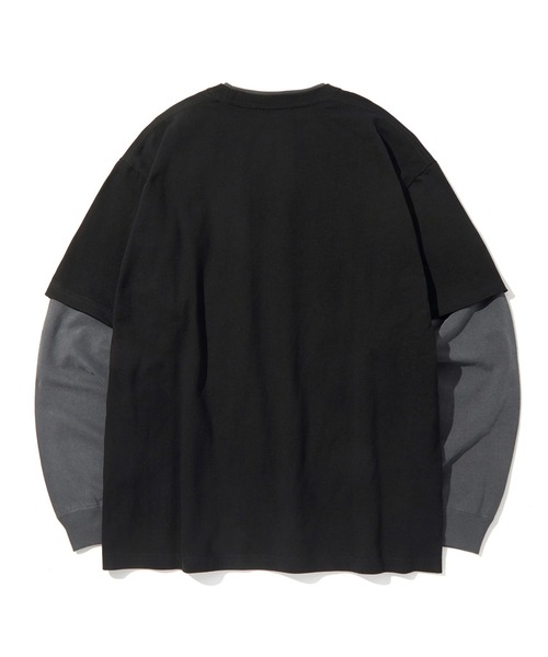 COVERNAT（カバーナット）の「【COVERNAT】LAYERED AUTHENTIC LOGO LONG SLEEVE / カバーナット レイヤード オーセンティック ロゴ ロングスリーブ Tシャツ（Tシャツ/カットソー・メンズ・ネイビー/ブラック/アイボリー・SMALL/X-LARGE/MEDIUM/LARGE）」の5枚目の写真