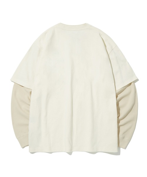 COVERNAT（カバーナット）の「【COVERNAT】LAYERED AUTHENTIC LOGO LONG SLEEVE / カバーナット レイヤード オーセンティック ロゴ ロングスリーブ Tシャツ（Tシャツ/カットソー・メンズ・ネイビー/ブラック/アイボリー・SMALL/X-LARGE/MEDIUM/LARGE）」の10枚目の写真