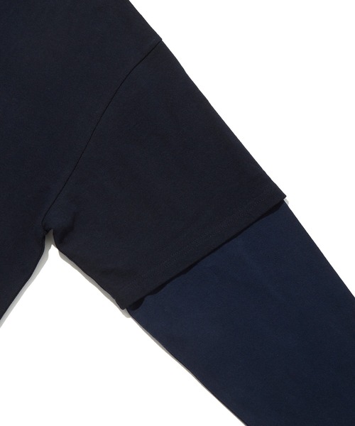 COVERNAT（カバーナット）の「【COVERNAT】LAYERED AUTHENTIC LOGO LONG SLEEVE / カバーナット レイヤード オーセンティック ロゴ ロングスリーブ Tシャツ（Tシャツ/カットソー・メンズ・ネイビー/ブラック/アイボリー・SMALL/X-LARGE/MEDIUM/LARGE）」の18枚目の写真