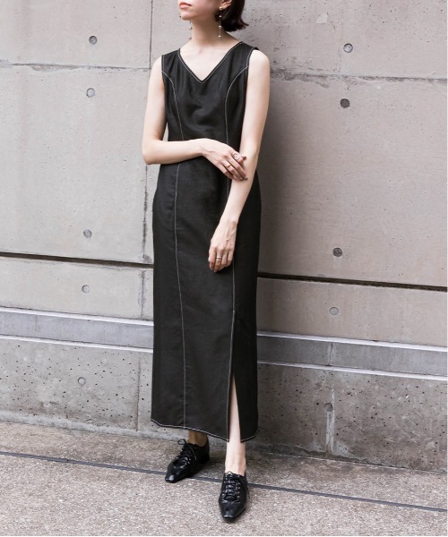 RANDA（ランダ）の「デニムライク2ピースセットワンピース