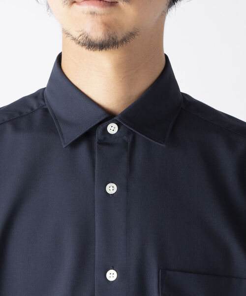 NOLLEY'S goodman（ノーリーズグッドマン）の「ウールブレンド ルーズシルエット シャツ（※程よい落ち感と艶感が上品さを演出する高級シャツ！）（シャツ/ブラウス・メンズ・ブラウン系1/ベージュ/ネイビー/オリーブ・L/S/M）」の8枚目の写真