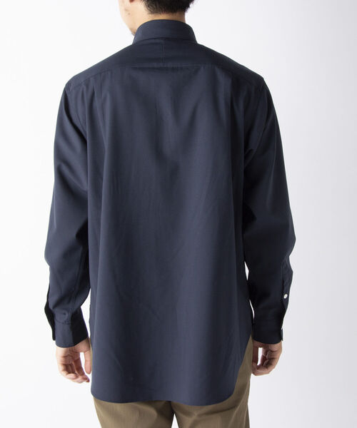 NOLLEY'S goodman（ノーリーズグッドマン）の「ウールブレンド ルーズシルエット シャツ（※程よい落ち感と艶感が上品さを演出する高級シャツ！）（シャツ/ブラウス・メンズ・ブラウン系1/ベージュ/ネイビー/オリーブ・L/S/M）」の12枚目の写真