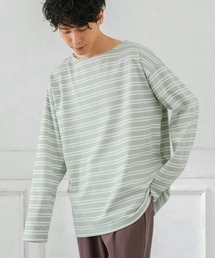 improves | ヘビーウエイト ボーダー ボートネック ビッグシルエット ロンT(Tシャツ/カットソー)