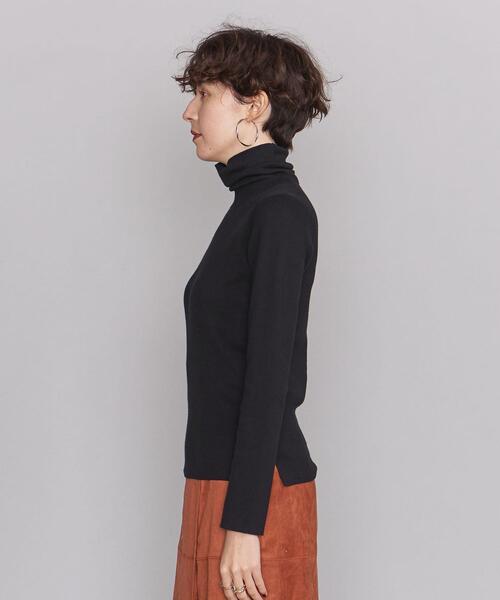 BEAUTY&YOUTH UNITED ARROWS（ビューティーアンドユースユナイテッドアローズ）の「BY コットンスムース タートルネックニット -ウォッシャブル-（ニット/セーター・レディース・ブラック/ダークブラウン/オフホワイト・FREE）」の7枚目の写真