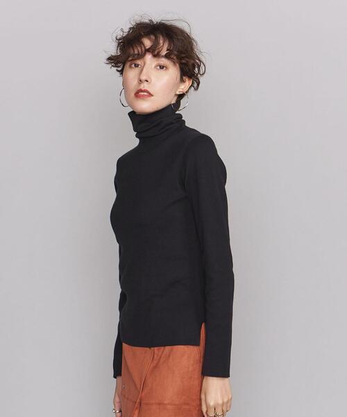 BEAUTY&YOUTH UNITED ARROWS（ビューティーアンドユースユナイテッドアローズ）の「BY コットンスムース タートルネックニット -ウォッシャブル-（ニット/セーター・レディース・ブラック/ダークブラウン/オフホワイト・FREE）」の9枚目の写真