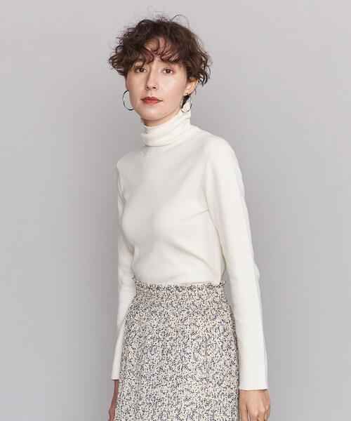 BEAUTY&YOUTH UNITED ARROWS（ビューティーアンドユースユナイテッドアローズ）の「BY コットンスムース タートルネックニット -ウォッシャブル-（ニット/セーター・レディース・ブラック/ダークブラウン/オフホワイト・FREE）」の12枚目の写真