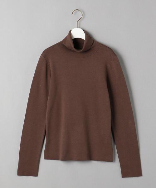 BEAUTY&YOUTH UNITED ARROWS（ビューティーアンドユースユナイテッドアローズ）の「BY コットンスムース タートルネックニット -ウォッシャブル-（ニット/セーター・レディース・ブラック/ダークブラウン/オフホワイト・FREE）」の18枚目の写真