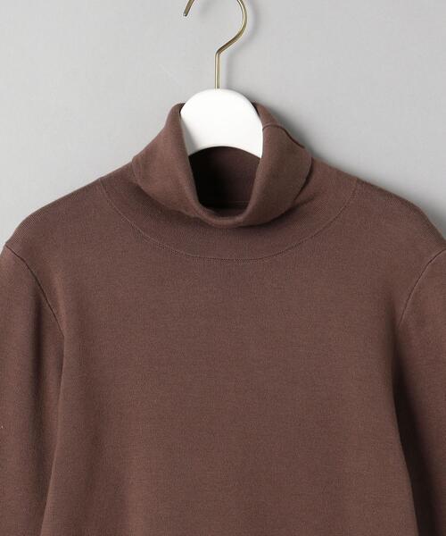 BEAUTY&YOUTH UNITED ARROWS（ビューティーアンドユースユナイテッドアローズ）の「BY コットンスムース タートルネックニット -ウォッシャブル-（ニット/セーター・レディース・ブラック/ダークブラウン/オフホワイト・FREE）」の16枚目の写真