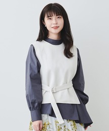 IEDIT ほんのりモードが香るレイヤードチュニックセット
